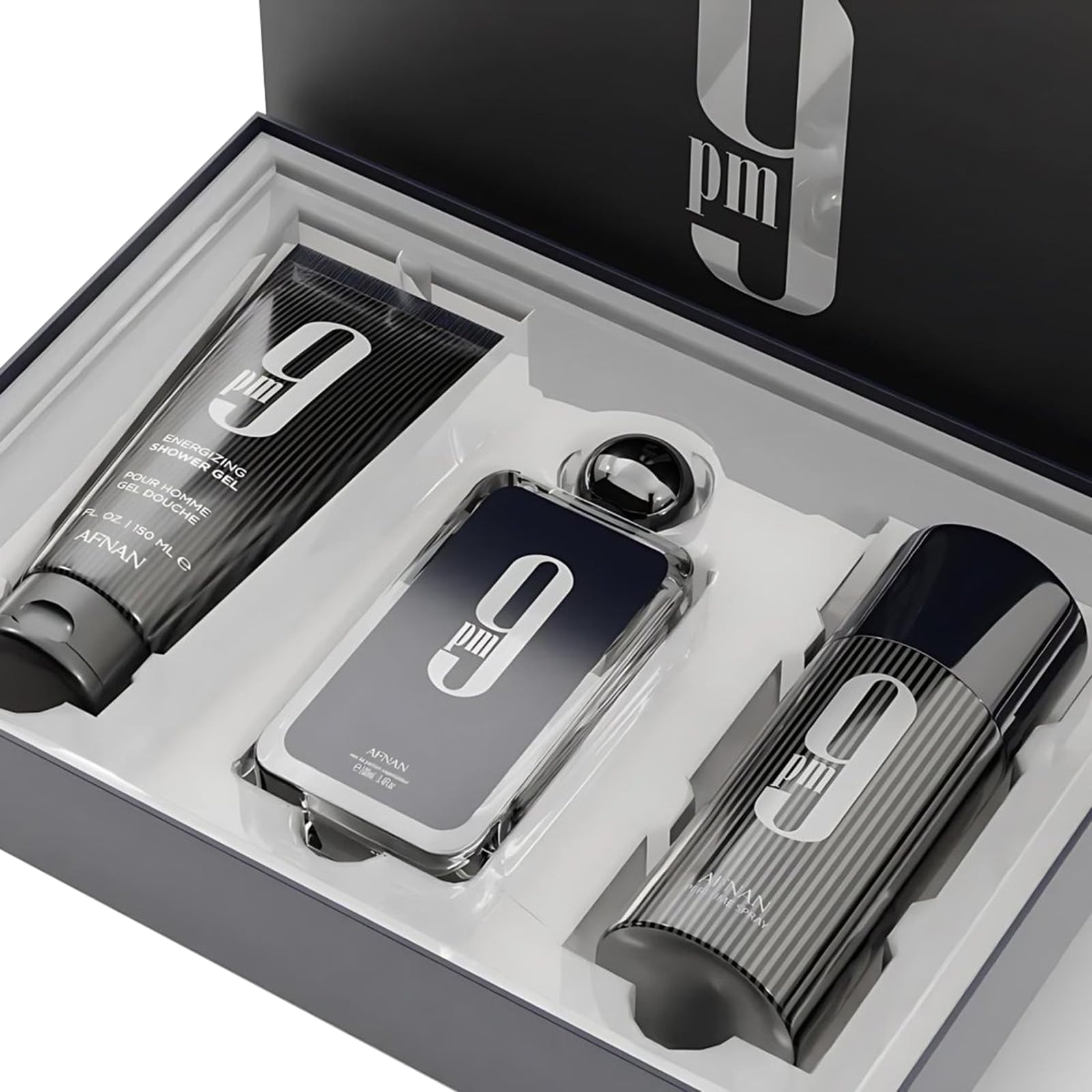 Afnan 9pm Giftset For Men, EDP 100ml + Shower Gel 150ml + Deodorant 150ml