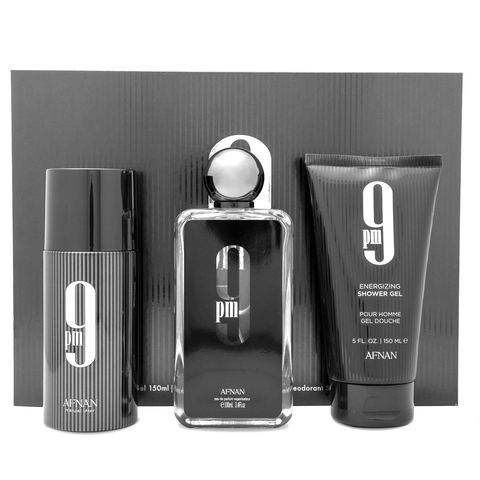 Afnan 9pm Giftset For Men, EDP 100ml + Shower Gel 150ml + Deodorant 150ml