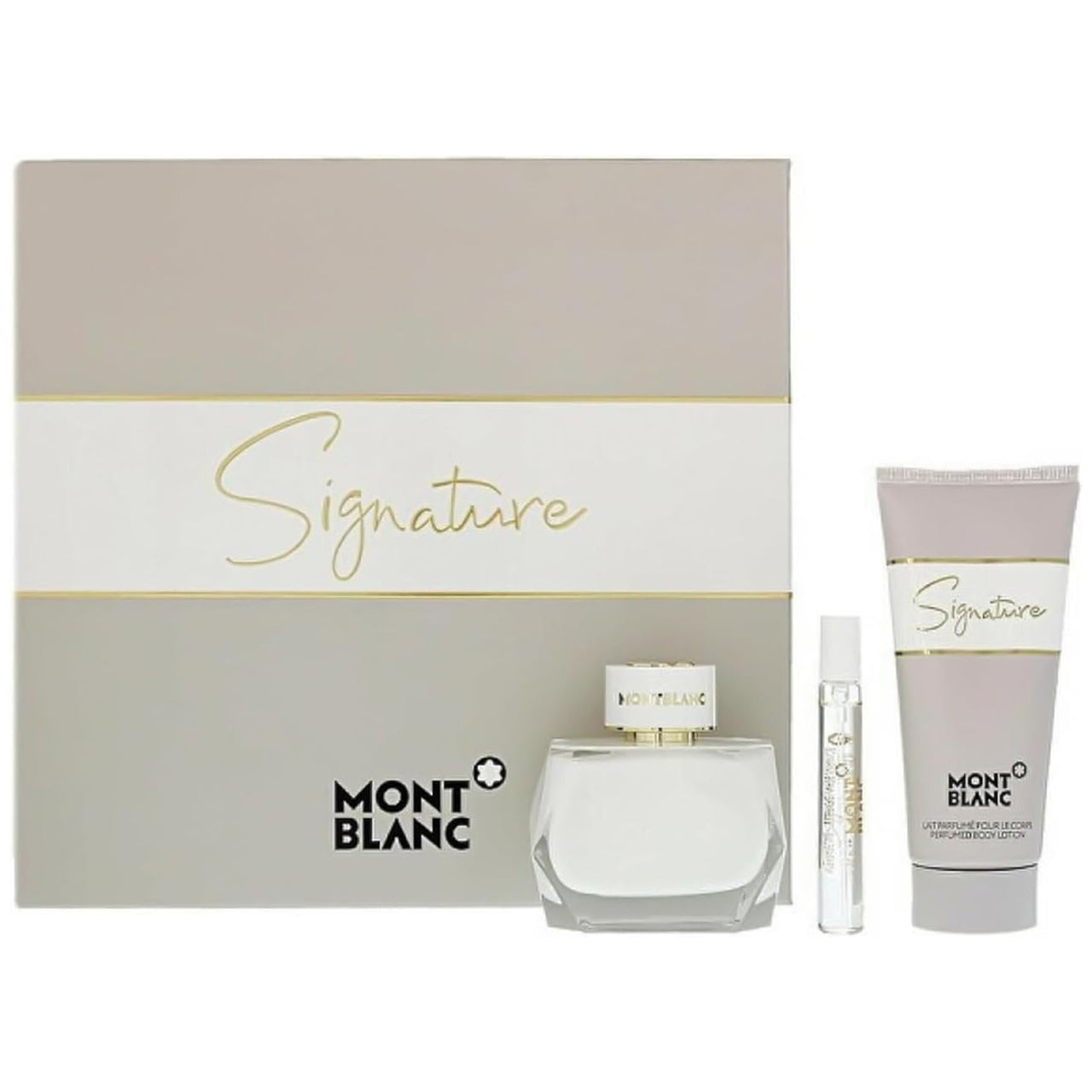 Mont Blanc Signature Gift Set for Women, EDP 90ml + 7.5ml + Body Lotion 100ml