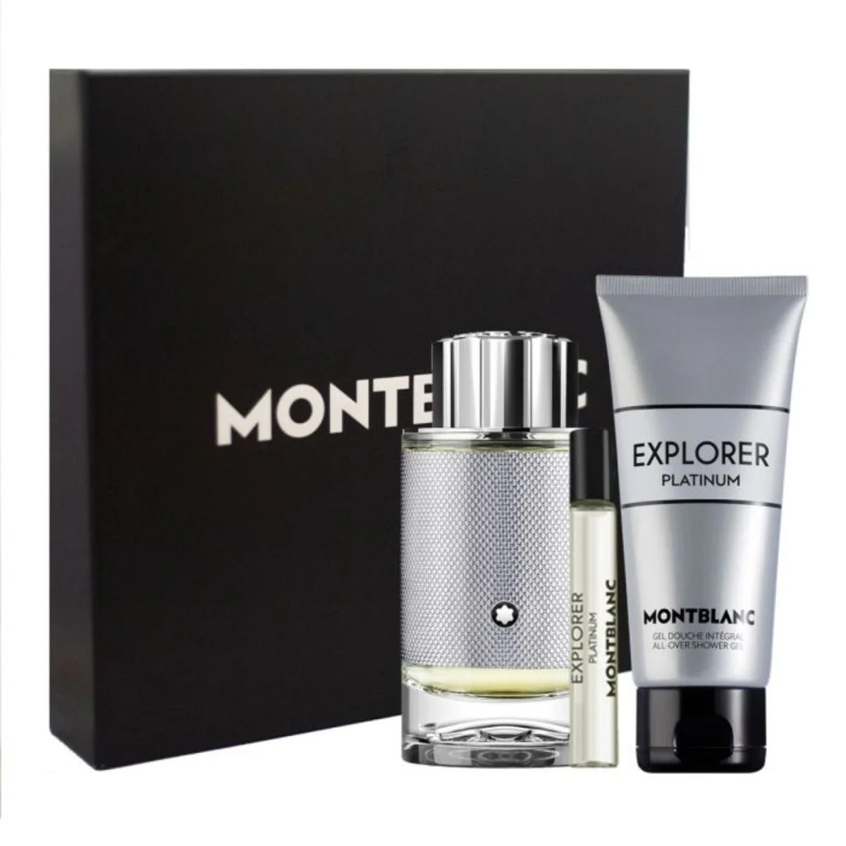 Mont Blanc Explorer Platinum Gift Set For Men, EDP 100ml + 7.5ml + Shower Gel 100ml